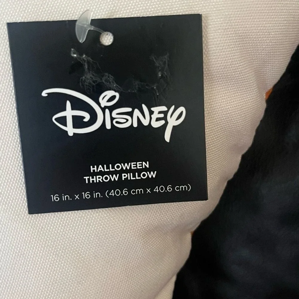 Disney Mickey Mouse Halloween Throw Pillow Trick or Treat Skull Embroidered NWT